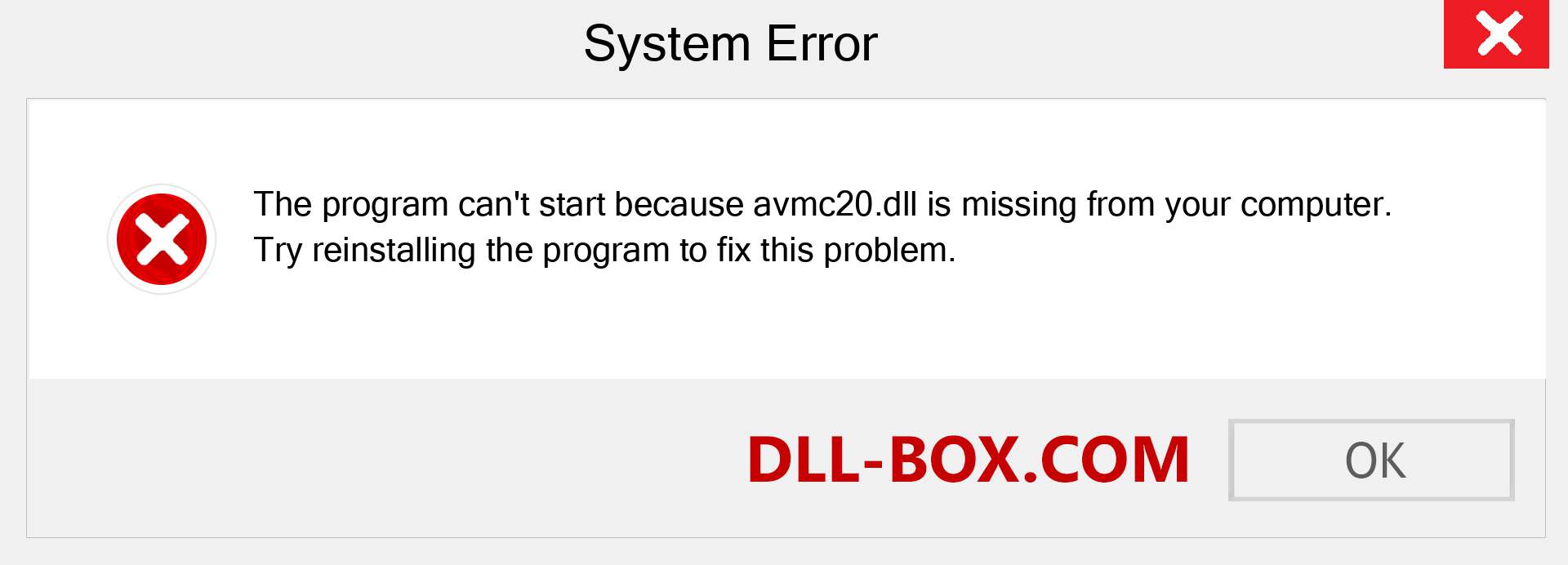  avmc20.dll file is missing?. Download for Windows 7, 8, 10 - Fix  avmc20 dll Missing Error on Windows, photos, images